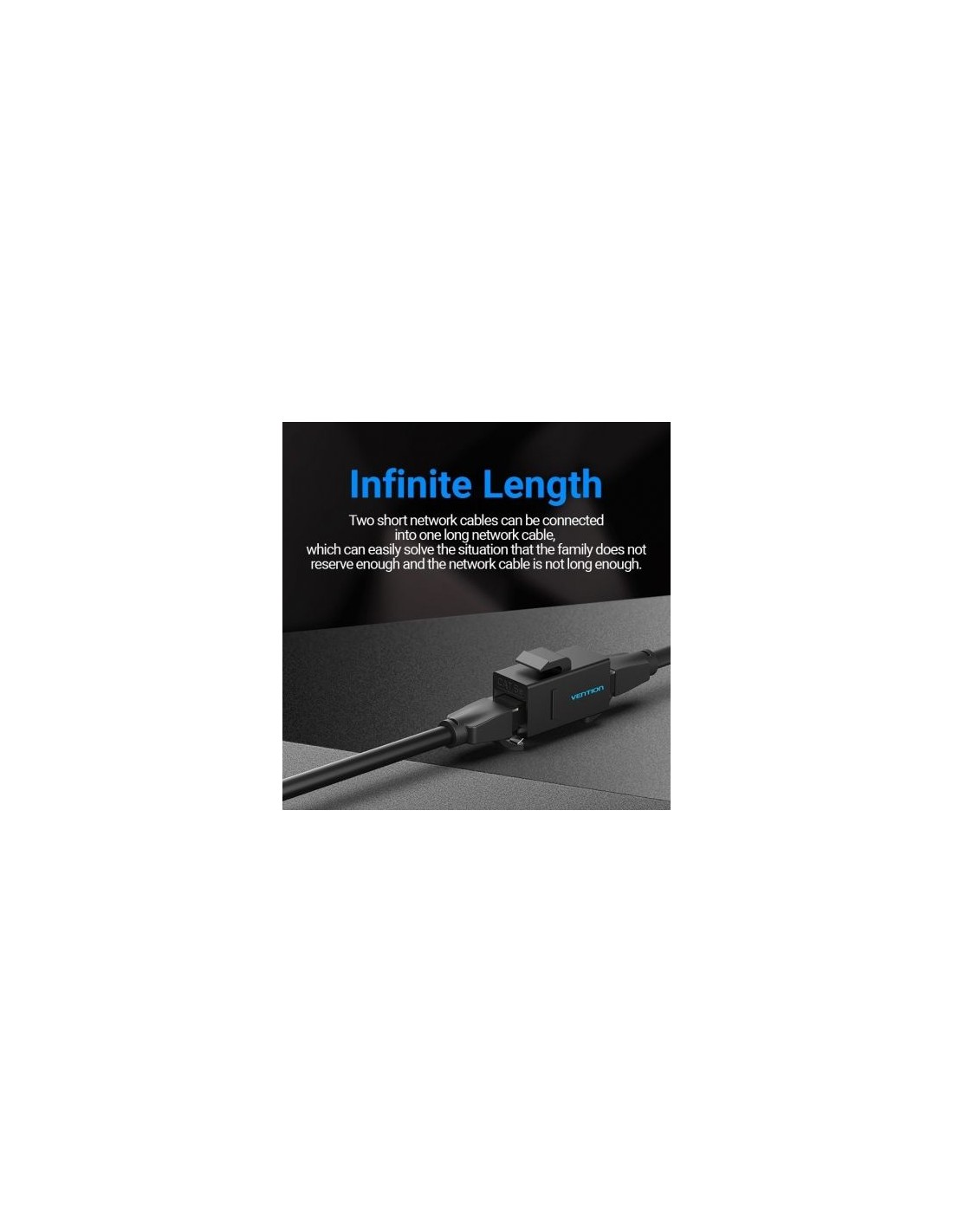 Adaptador Conector RJ45 Cat5e UTP RJ45 Hembra - RJ45 Hembra Negro