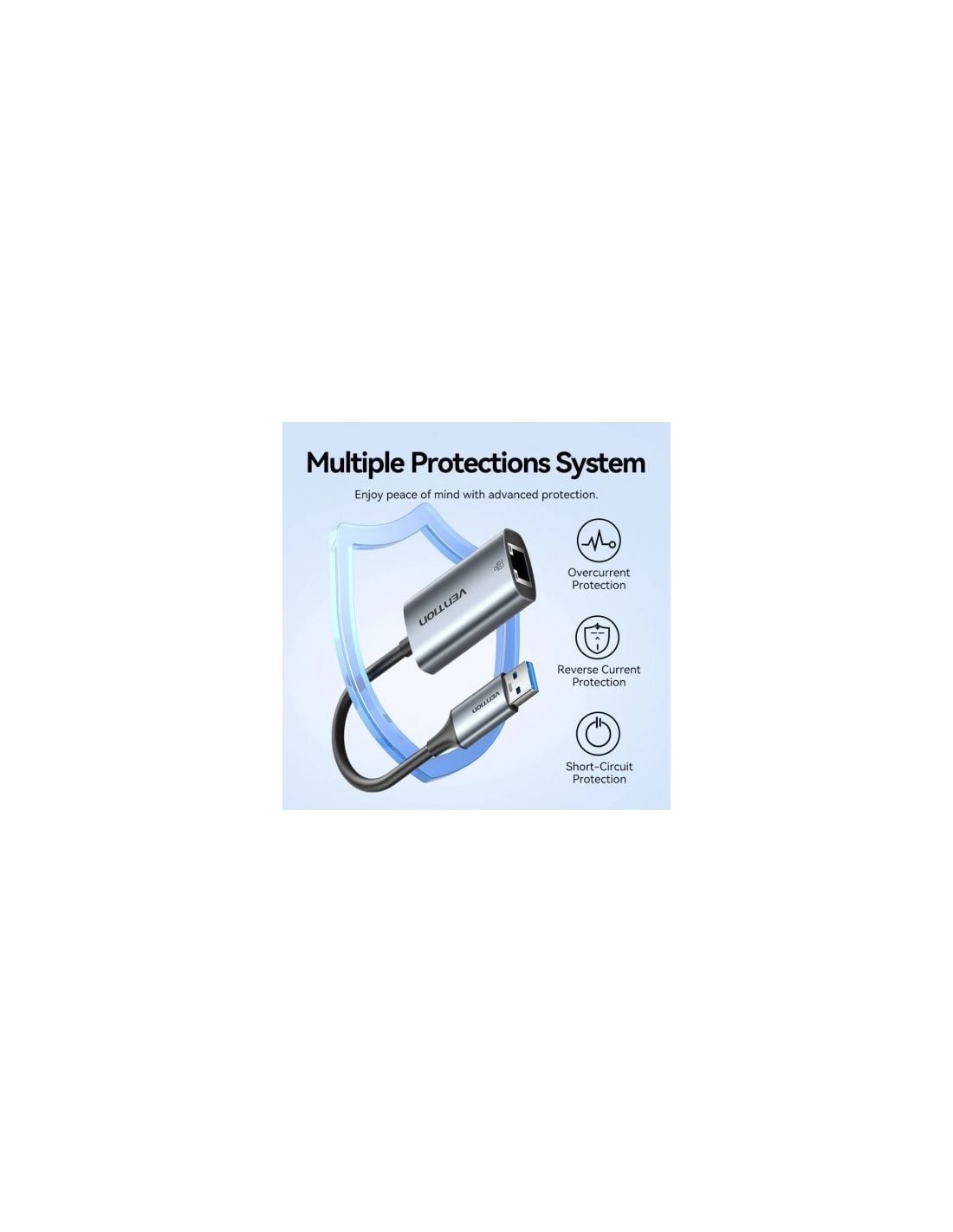Adaptador USB USB Tipo-C - RJ45 Vention CFQHB 1000Mbps | Logroño