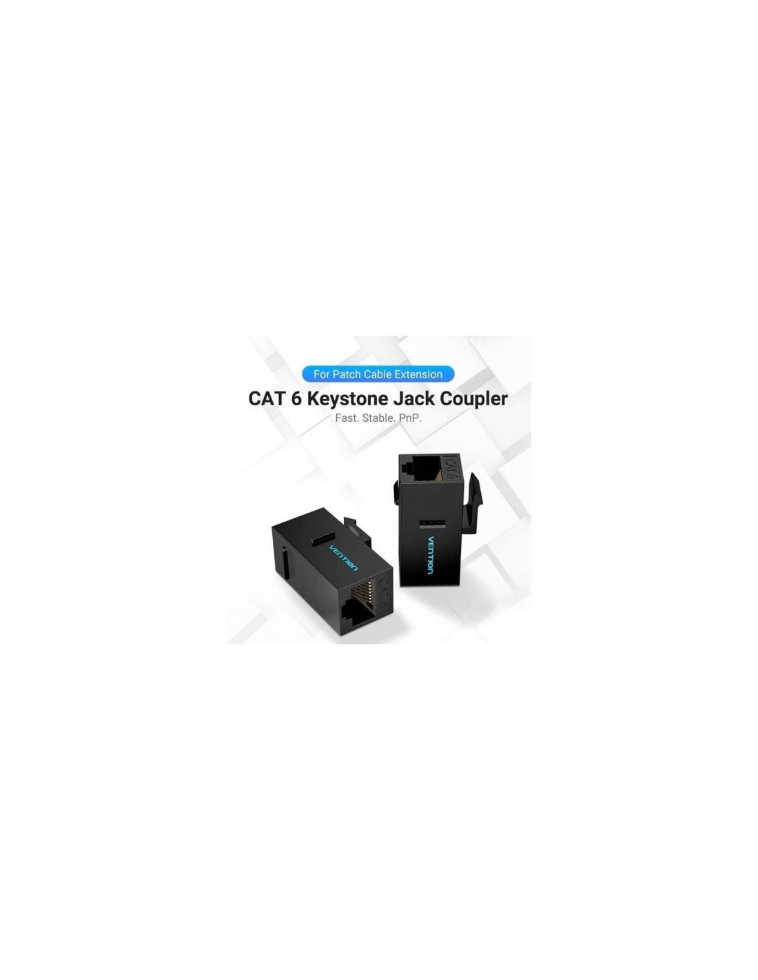 Conector RJ45 Vention Cat6 UTP Negro | Logroño