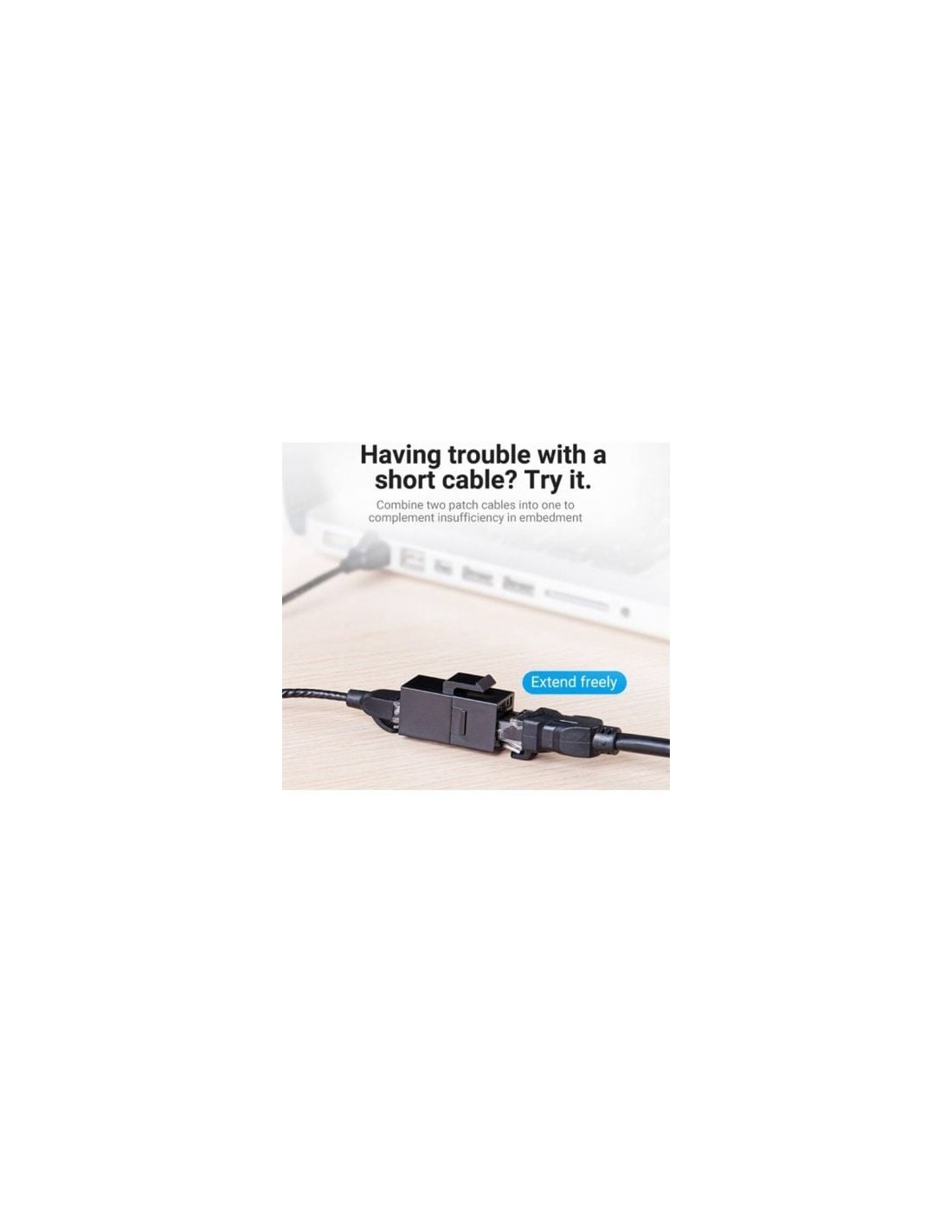 Conector RJ45 Vention Cat6 UTP Negro | Logroño
