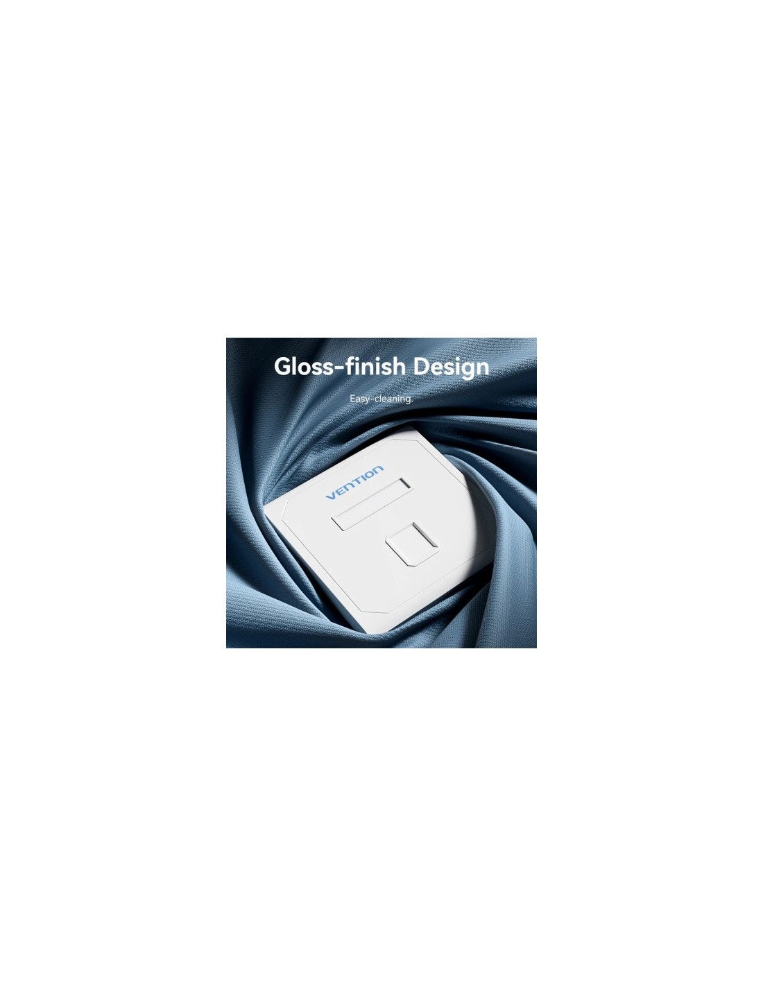 Placa de Pared Keystock Vention 1 Puertos RJ45 | Logroño