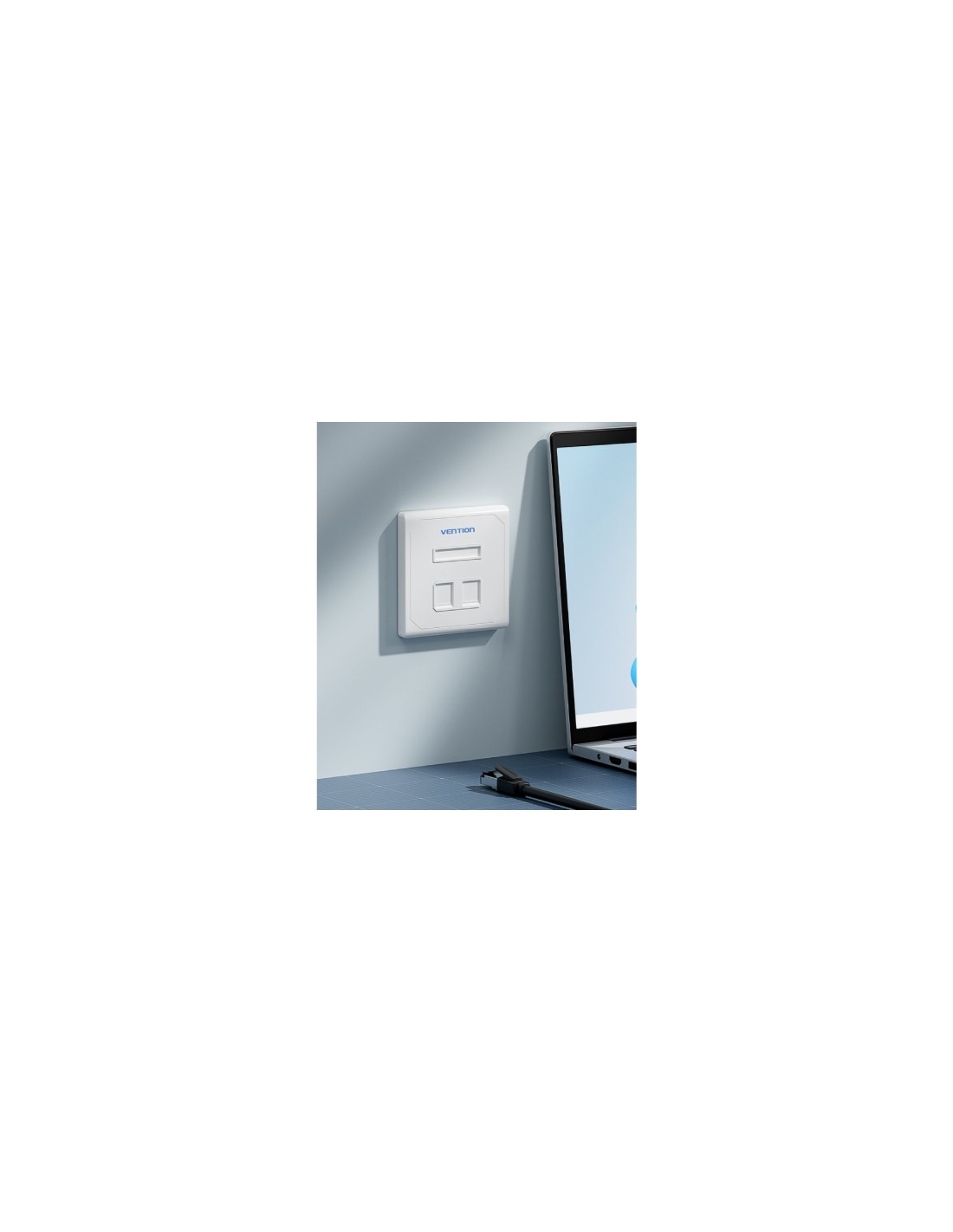 Placa de Pared Keystock Vention 2 Puertos RJ45 | Logroño