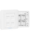 Placa de Pared Tipo 86 Vention 4 Puertos RJ45 | Logroño