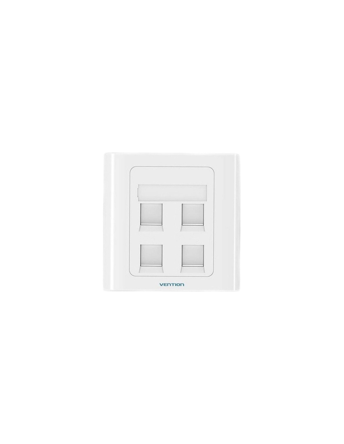 Placa de Pared Tipo 86 Vention 4 Puertos RJ45 | Logroño