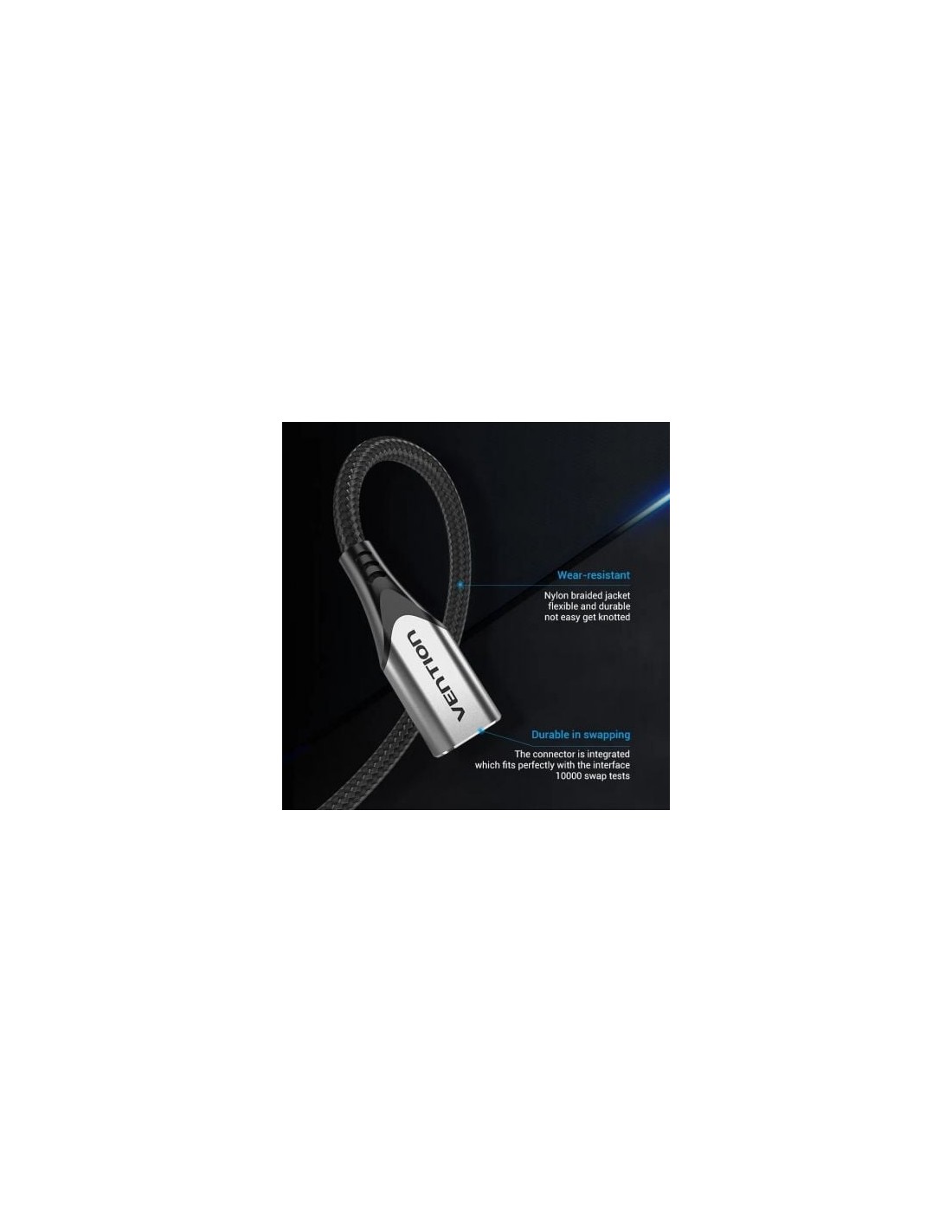 Cable Alargador USB 3.1 Tipo-C Vention USB Tipo-C Macho - USB Tipo-C H