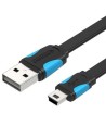 Cable USB 2.0 Vention Mini USB Macho - USB Macho 480Mbps Azul y Negro