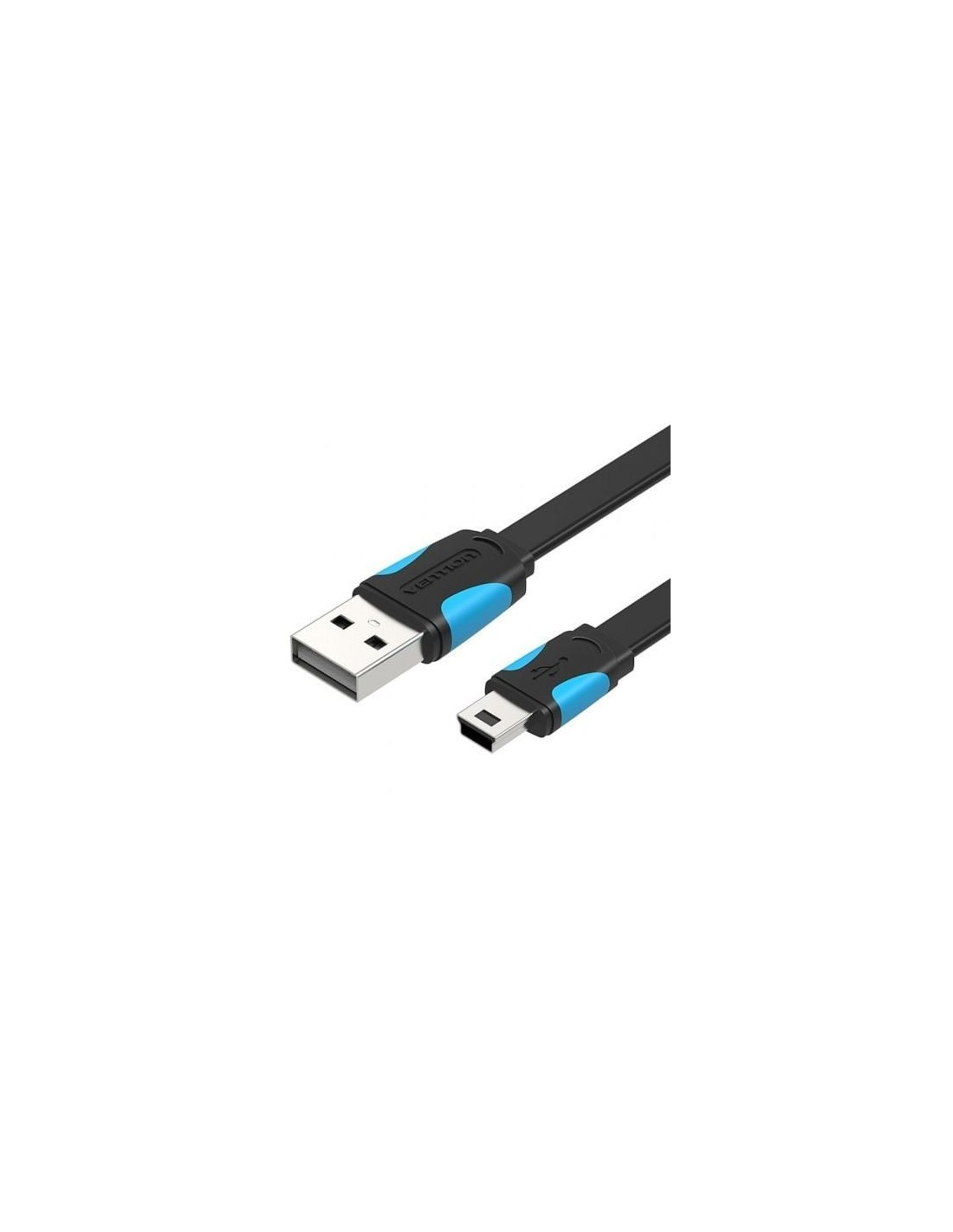 Cable USB 2.0 Vention Mini USB Macho - USB Macho 480Mbps Azul y Negro