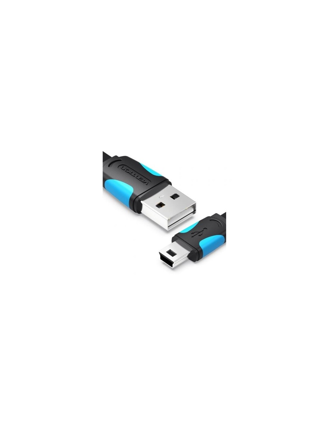 Cable USB 2.0 Vention Mini USB Macho - USB Macho 480Mbps Azul y Negro