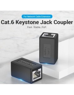 Adaptador Conector RJ45 Vention Cat.6 FTP RJ45 Hembra - RJ45 Hembra 5  2