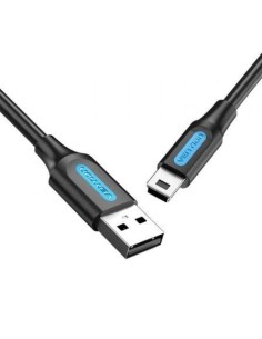 Cable USB 2.0 Vention USB Macho - MiniUSB Macho Hasta 10W 480Mbps Negr