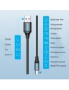Cable USB 2.0 Vention USB Macho - MiniUSB Macho Hasta 10W 480Mbps Negr