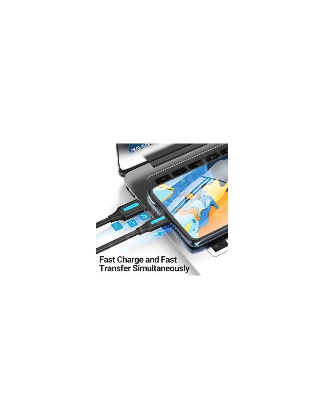 Cable USB 2.0 Vention USB Macho - MicroUSB Macho 480Mbps | Logroño