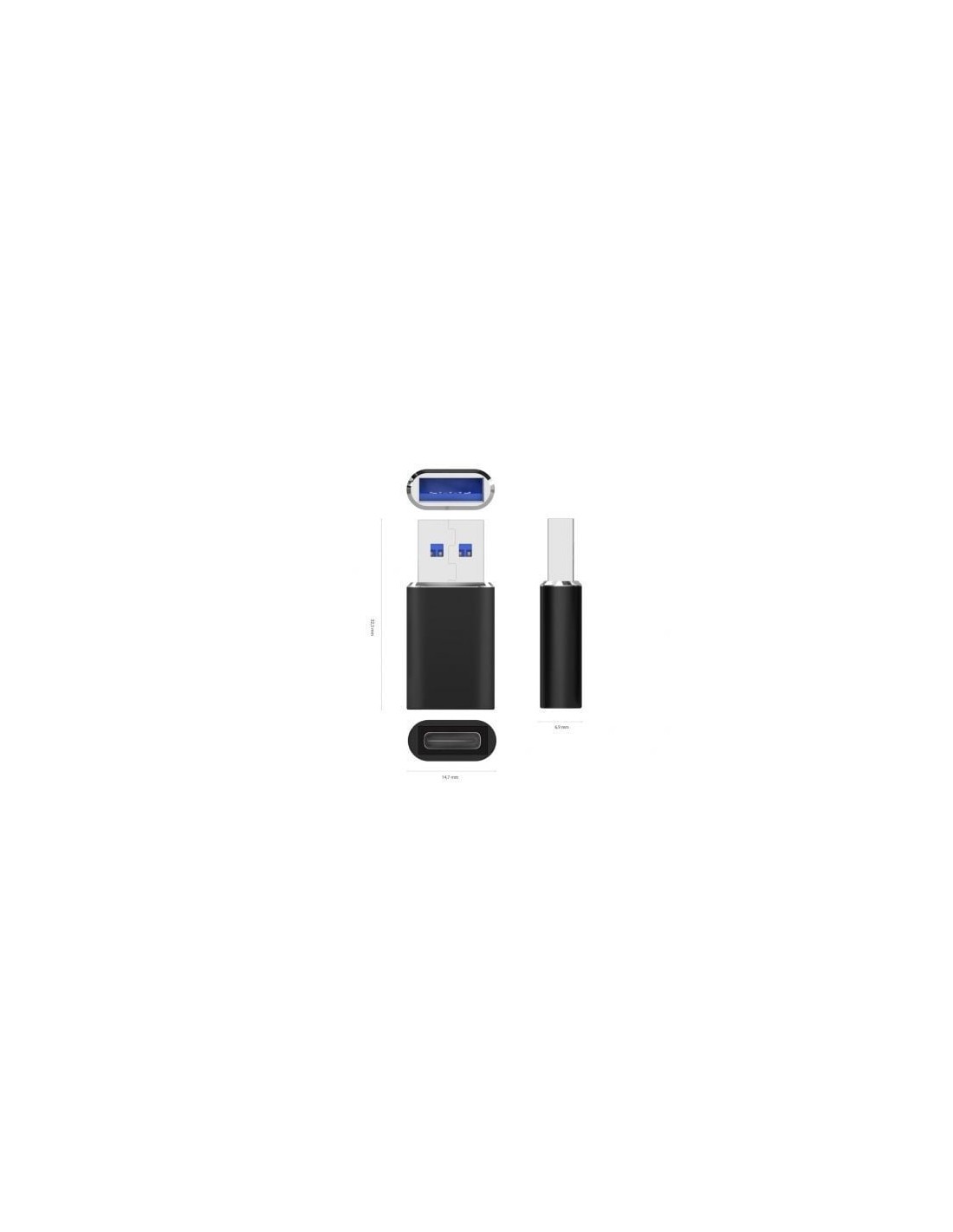 Adaptador USB 3.2 GEN2 Aisens USB Tipo-C Hembra - USB Macho | Logroño