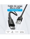 Cable USB 2.0 Vention USB Macho - MicroUSB Macho Hasta 60W 480Mbps