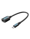 Cable USB 2.0 Vention MicroUSB Macho - USB Hembra 480Mbps 15cm Negro