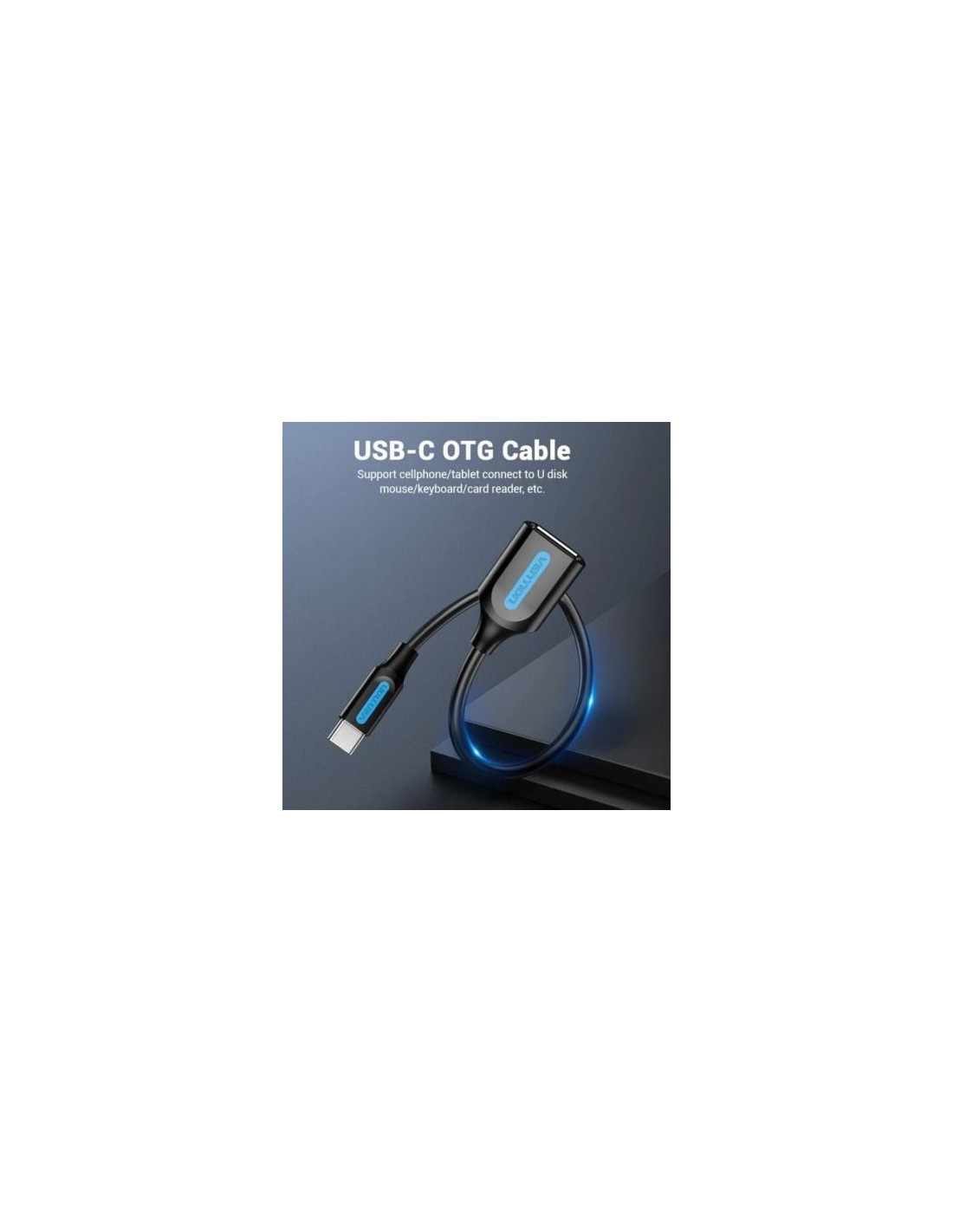 Cable USB 2.0 Tipo-C Vention USB Tipo-C Macho - USB Hembra 15cm 480Mbp