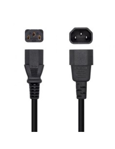 Cable Alimentación Aisens IEC C13 Hembra - IEC C14 Macho 10m Negro 2