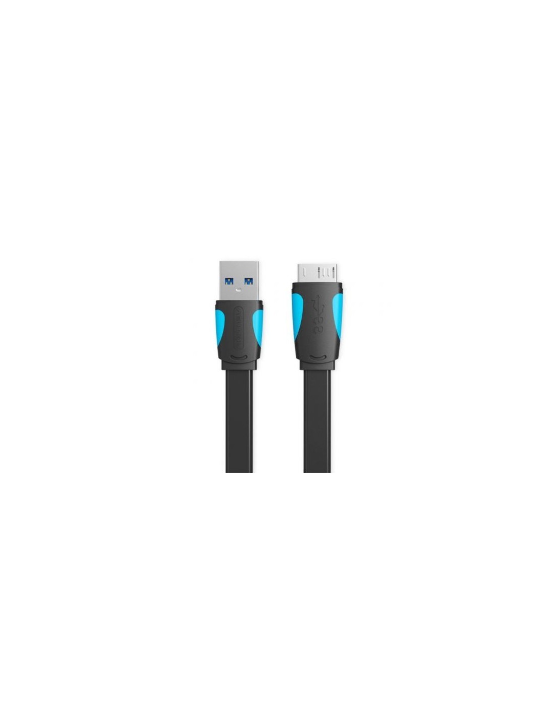 Cable USB 3.0 Vention MicroUSB Macho - USB Macho 10W 5Gbps Azul y Negr