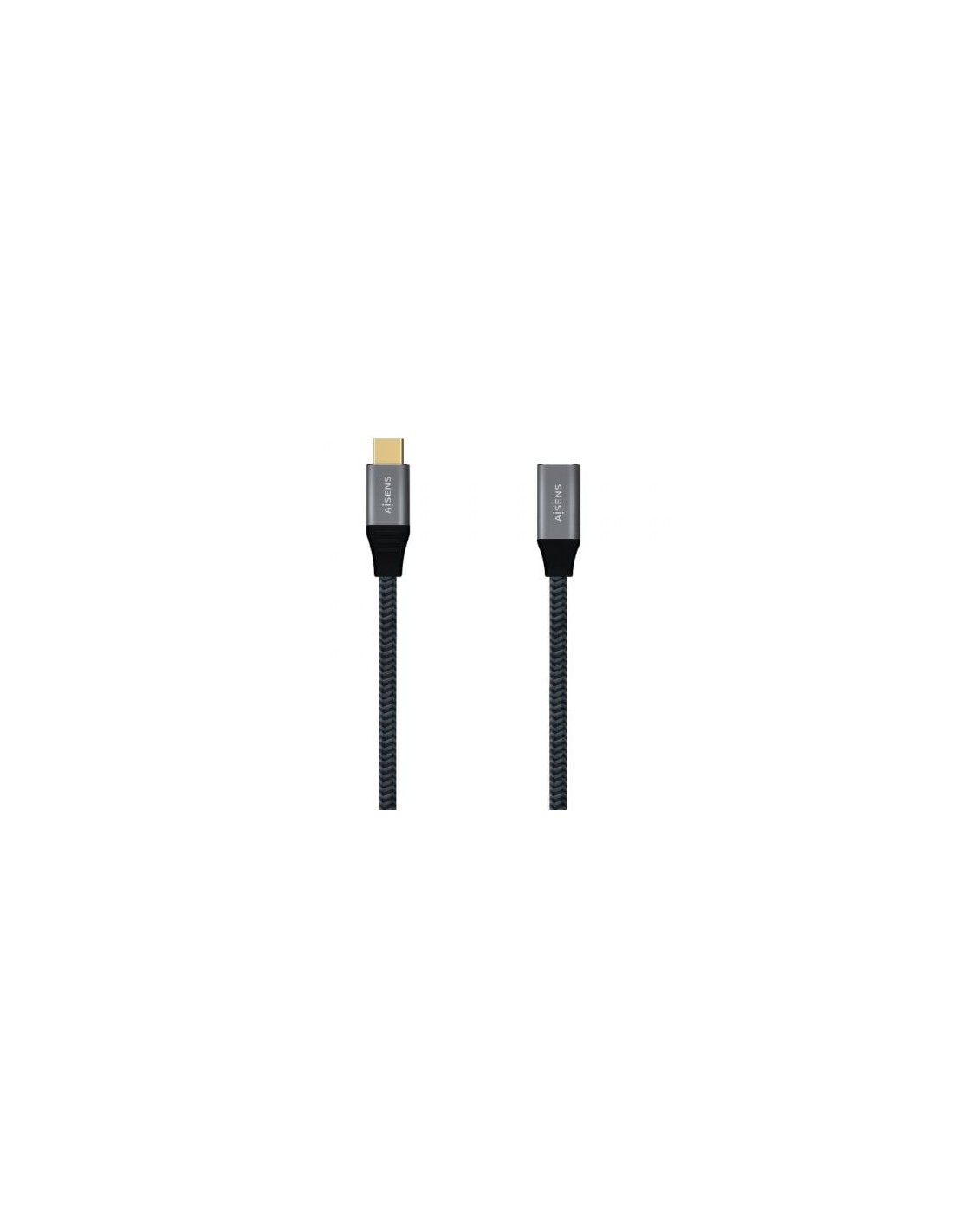 Cable Alargador USB 3.2 Tipo-C Aisens 20GBPS 5A 100W USB Tipo-C Macho 