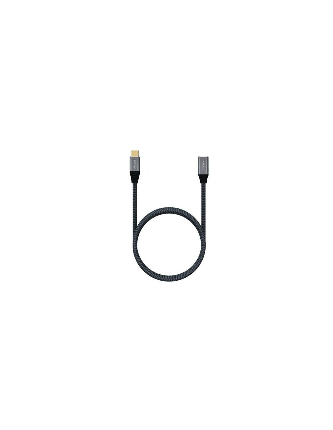 Cable Alargador USB 3.2 Tipo-C Aisens 20GBPS 5A 100W USB Tipo-C Macho 