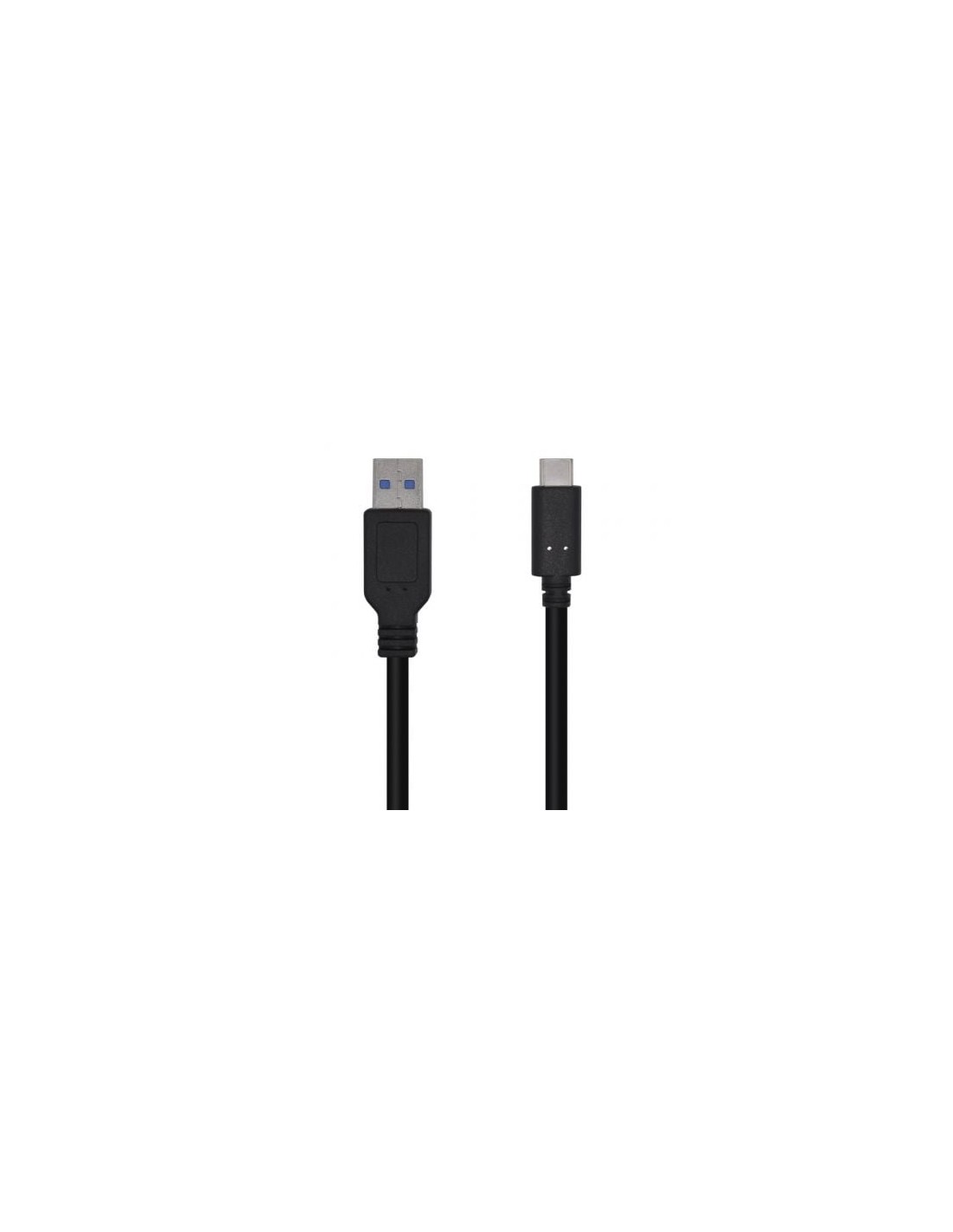 Cable USB 3.1 Tipo-C Aisens USB Tipo-C Macho - USB Macho 50cm Negro