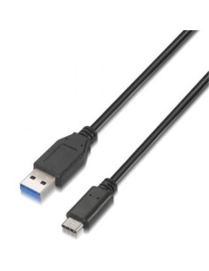 Cable USB 3.1 Tipo-C Aisens USB Tipo-C Macho - USB Macho 10Gbps Negro