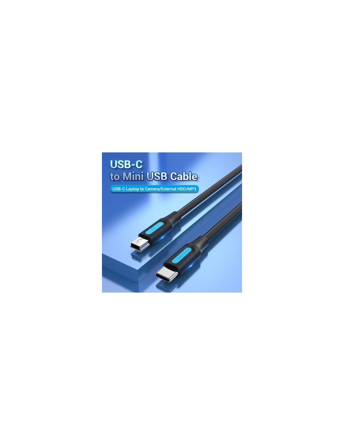Cable USB 2.0 Tipo-C Vention USB Tipo-C Macho - MiniUSB Macho Hasta 10