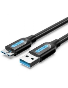Cable USB 3.0 Vention USB Macho - MicroUSB Macho Hasta 10W 5Gbps Negro