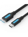 Cable USB 3.0 Vention microUSB Macho - USB Tipo-C Macho 5Gbps 50cm Neg