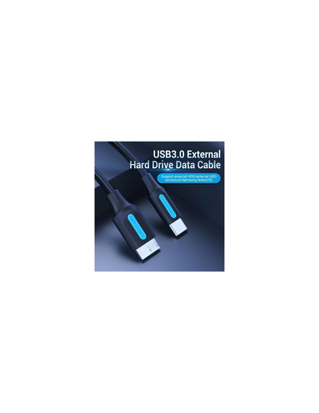 Cable USB 3.0 Vention microUSB Macho - USB Tipo-C Macho 5Gbps 50cm Neg