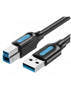 Cable USB 3.0 Vention USB Tipo-B Macho - USB Macho 5Gbps Negro