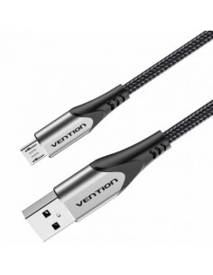 Cable USB 2.0 Vention microUSB Macho - USB Macho 480Mbps 2m Gris