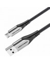 Cable USB 2.0 Vention microUSB Macho - USB Macho 480Mbps 2m Gris