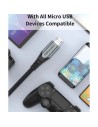 Cable USB 2.0 Vention microUSB Macho - USB Macho 480Mbps 2m Gris