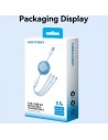 Cable USB Retráctil Vention USB Macho - Lightning 2xUSB Tipo-C Hasta 1
