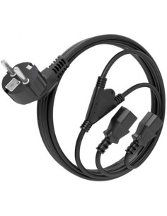 Cable Alimentación CPU Aisens CEE7 Macho - 2x C13 Hembra 3m Negro 2