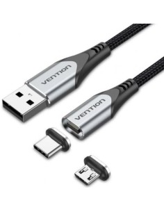 Cable de Carga Magnético USB Tipo-C con Adaptador MicroUSB Vention Mic