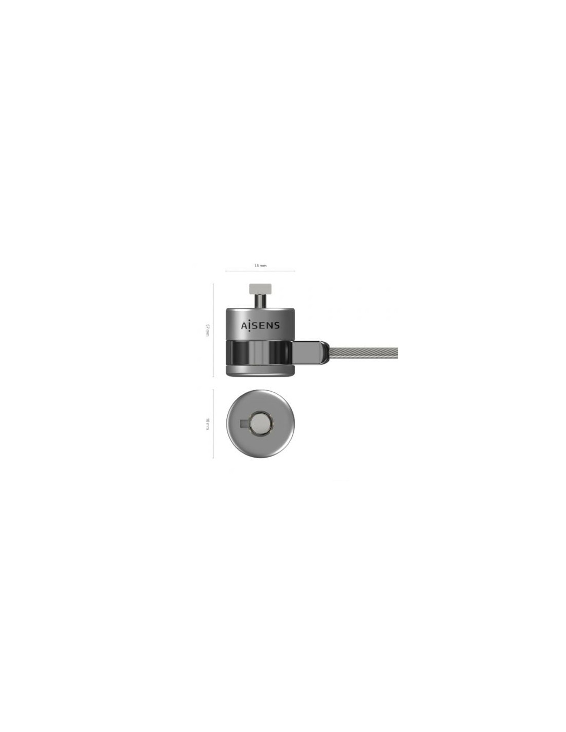 Cable de Seguridad para Portátiles Aisens 1.5m | Logroño