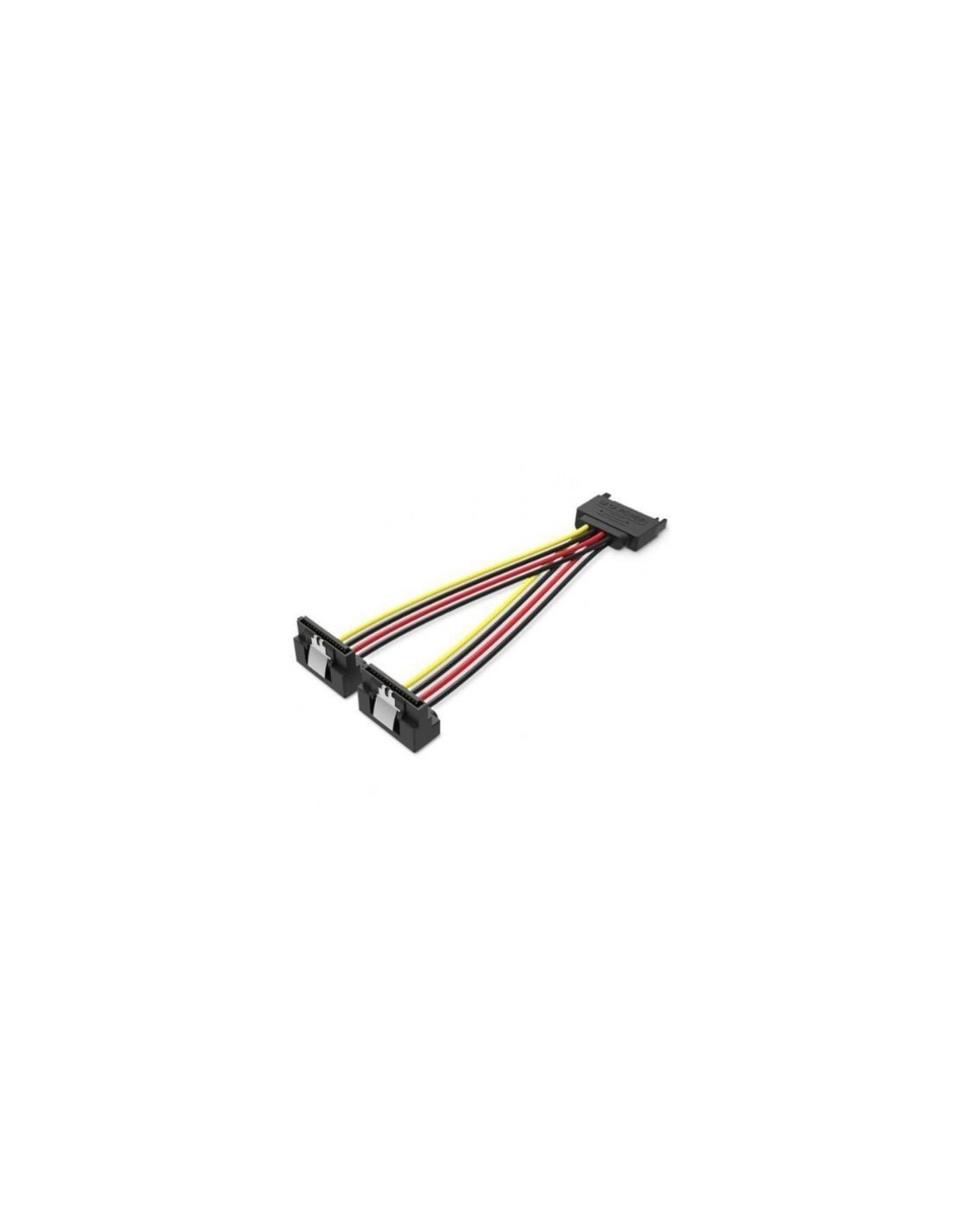 Cable Alimentación Vention SATA Macho - 2x SATA Hembra 15cm Negro