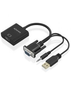 Cable Conversor Aisens SVGA Macho - USB Macho Jack Macho - HDMI Hembra