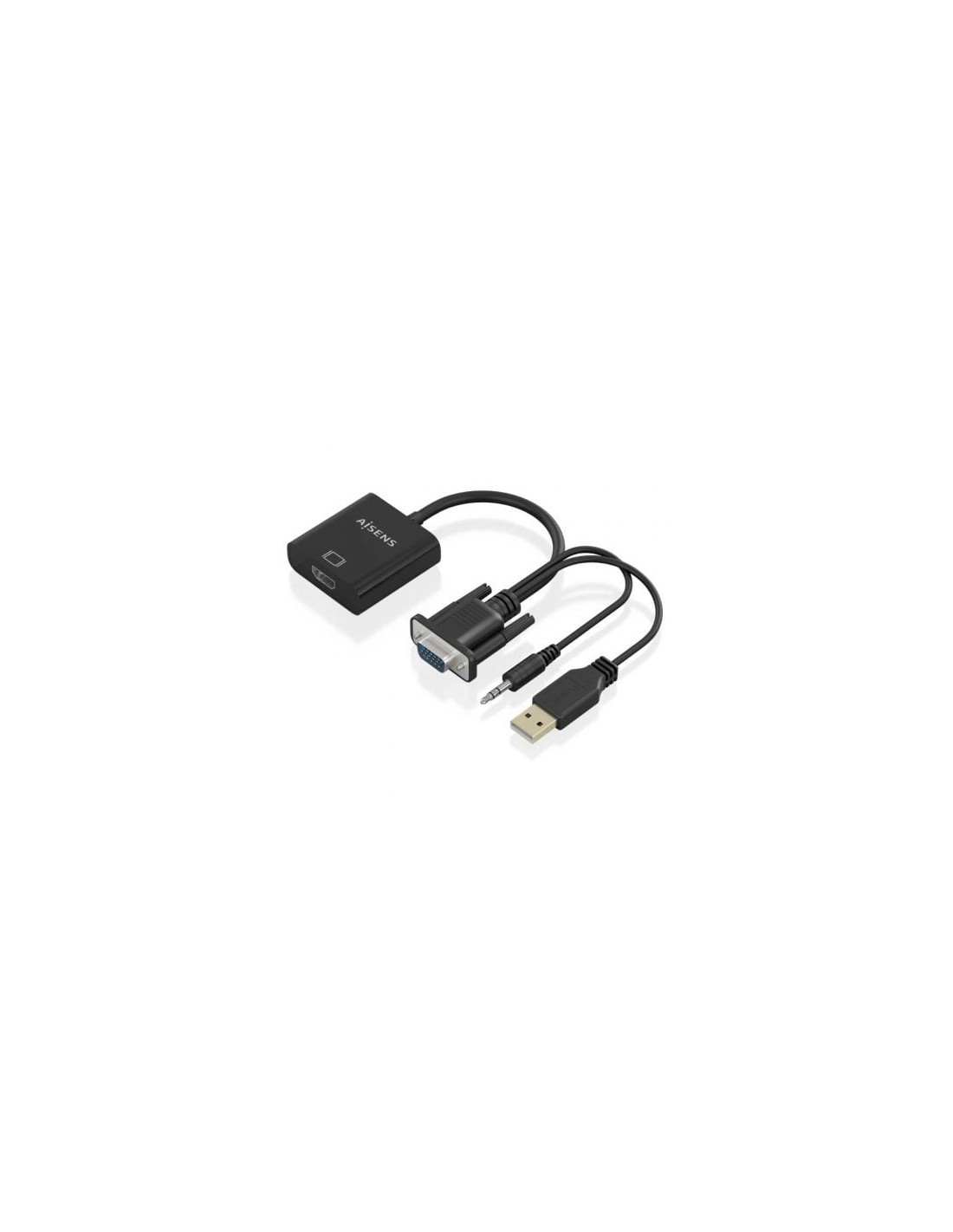 Cable Conversor Aisens SVGA Macho - USB Macho Jack Macho - HDMI Hembra