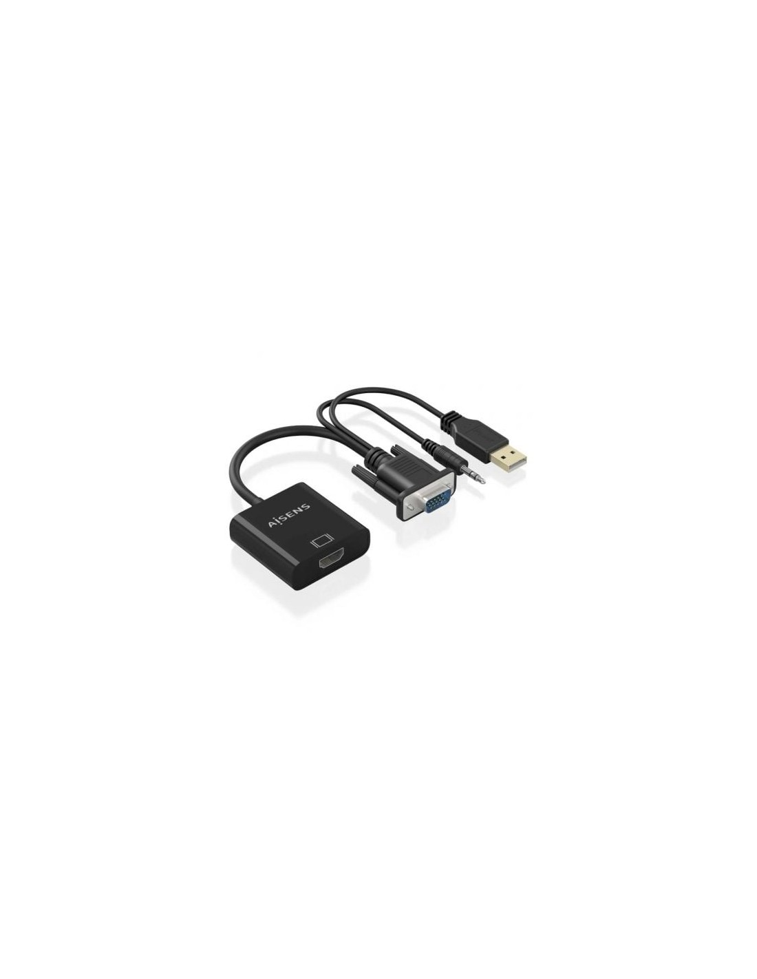 Cable Conversor Aisens SVGA Macho - USB Macho Jack Macho - HDMI Hembra