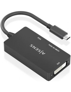 Conversor HDMI Aisens USB Tipo-C Macho - DVI HDMI VGA Hembra 15cm Negr 2