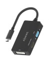 Conversor HDMI Aisens USB Tipo-C Macho - DVI HDMI VGA Hembra 15cm Negr