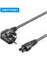 Cable de Alimentación Vention IEC C5 Hembra - CEE7 Macho 1.8m Negro
