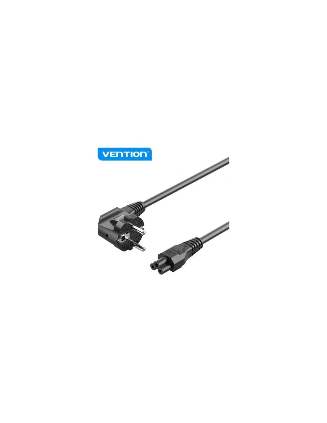 Cable de Alimentación Vention IEC C5 Hembra - CEE7 Macho 1.8m Negro
