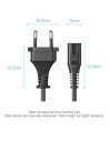 Cable Alimentación Forma 8 Vention CEE7 16 Macho - C7 Hembra 1.8m