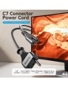 Cable Alimentación Forma 8 Vention CEE7 16 Macho - C7 Hembra 1.8m