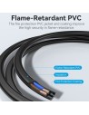 Cable Alimentación Forma 8 Vention CEE7 16 Macho - C7 Hembra 1.8m