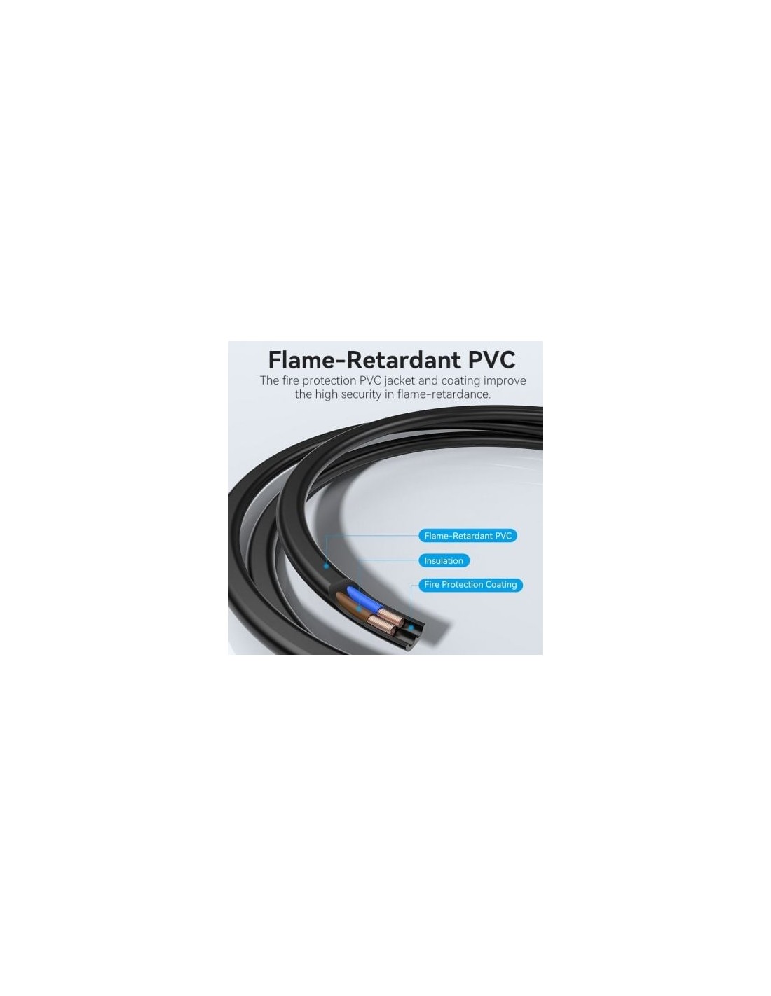 Cable Alimentación Forma 8 Vention CEE7 16 Macho - C7 Hembra 1.8m